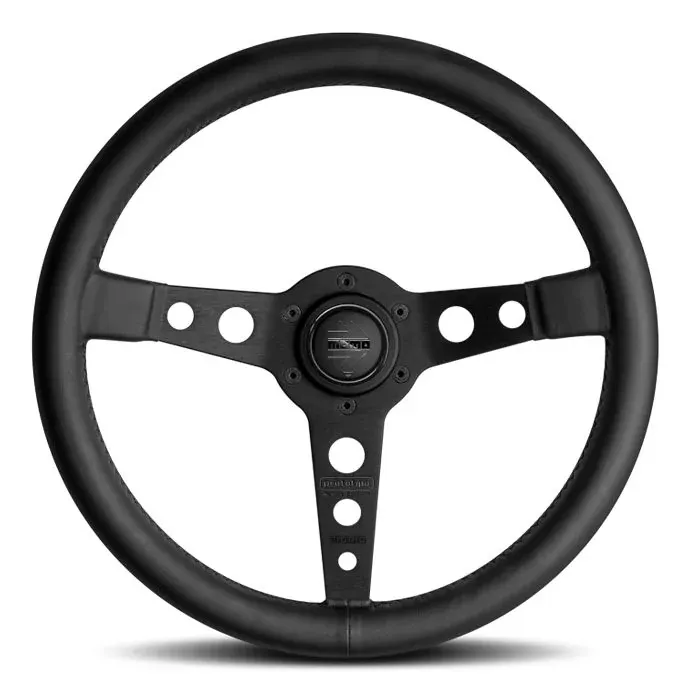 MOMO Prototipo Black Edition Steering Wheel | Black Leather | 350mm